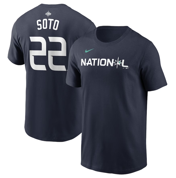 Men's San Diego Padres #22 Juan Soto Navy 2023 All-star Name & Number T-Shirt